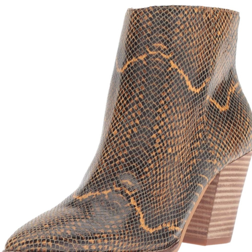 Adalan Snakeskin Bootie
